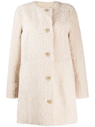 Drome Buttoned-up Coat In Neutrals