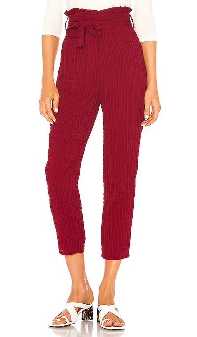 Lovers & Friends Irving Pant In Burgundy