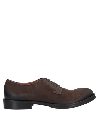 Raparo Laced Shoes In Dark Brown