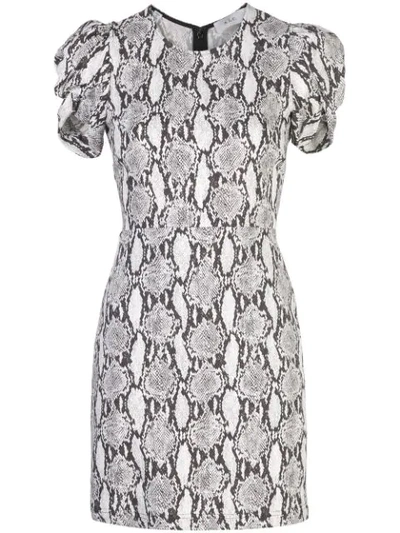 A.l.c Brinley Dress Snake-print Short-sleeve Mini Dress In Multi