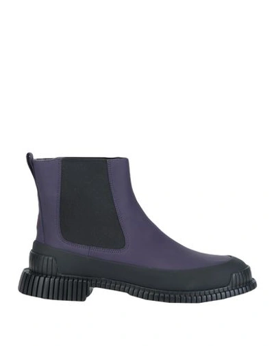 Camper Ankle Boot In Dark Purple