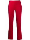 P.a.r.o.s.h Tapered Stud Detail Trousers In Red