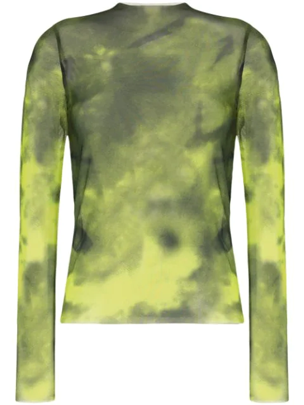 Marques' Almeida Marques'almeida Tie-dye Mesh Top In Green