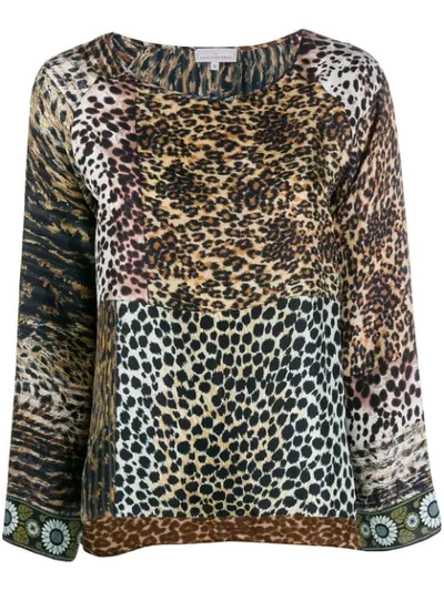 Pierre-louis Mascia T-shirt Silk Animalier In Leopard