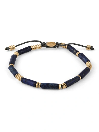 M Cohen Lapis Tube Bead Bracelet With 18k Gold