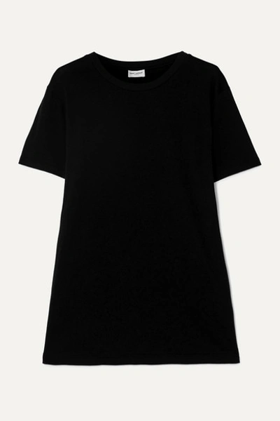Saint Laurent Velvet Mini Dress In Black