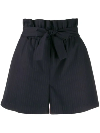 3.1 Phillip Lim / フィリップ リム Pinstripe Paperbag Waist Short In Blue