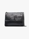 Saint Laurent Grey Niki Large Leather Shoulder Bag