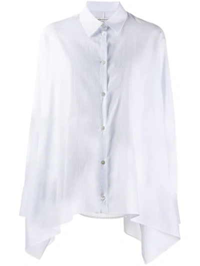 Maison Margiela Asymmetric Striped Shirt In White