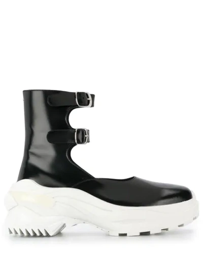 Maison Margiela Platform Ankle Straps Sneakers In Black