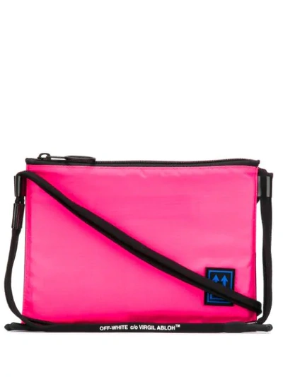 Off-white Logo Patch Shoulder Bag In Pink