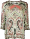 Etro Paisley Pattern Top In 0650 Green