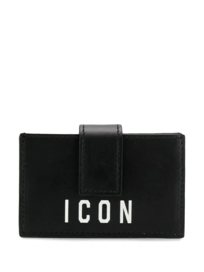 Dsquared2 Icon Print Wallet In Black