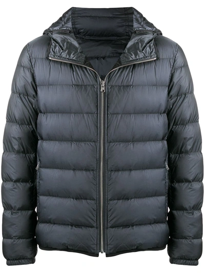 Ten C Hooded Down Jacket In Blue