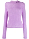 Philosophy Di Lorenzo Serafini Textured Long Sleeve Jumper In Purple