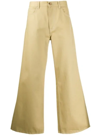 Marni Wide-leg Trousers In Neutrals