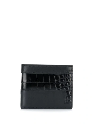 Tod's Crocodile-effect Bifold Wallet In B999 Black