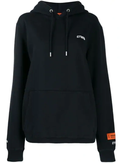 Heron Preston Logo Patch Hoodie In Black