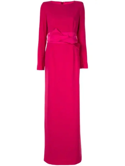 Paule Ka Maxi Dress With Bow Detail In Pink | ModeSens