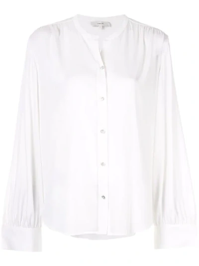 Vince Shirred Back Blouse In White