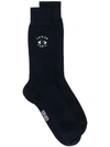 Kenzo Embroidered Logo Socks In Blue