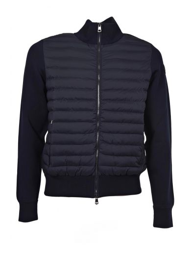 Moncler Cardigan In Blu | ModeSens