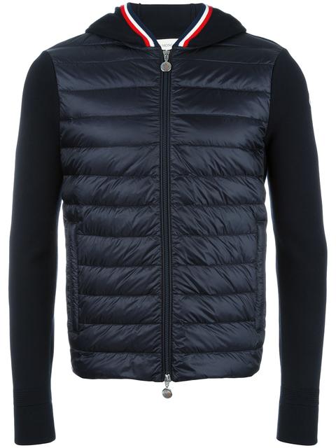 Moncler Knitted Sleeve Hoodie | ModeSens