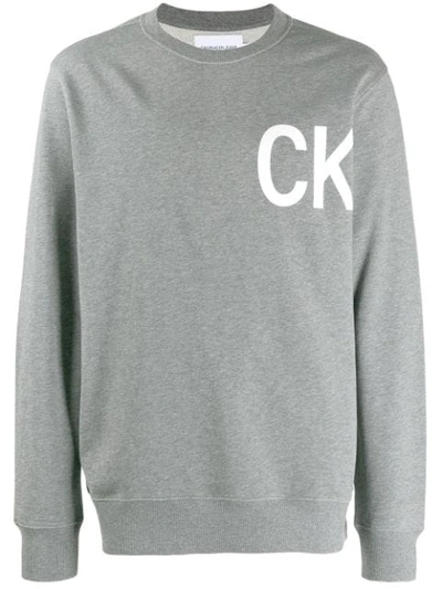 Calvin Klein Jeans Est.1978 Ck Sweatshirt In Grey