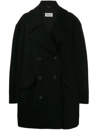 Maison Margiela Double-breasted Cape In 900 Black