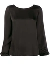 Theory Long Sleeved Top In Black