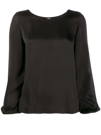 Theory Long Sleeved Top In Black