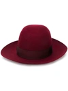 Borsalino Wide-brimmed Folar Hat In Red