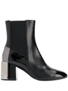 Casadei Block Heel Ankle Boots In Black