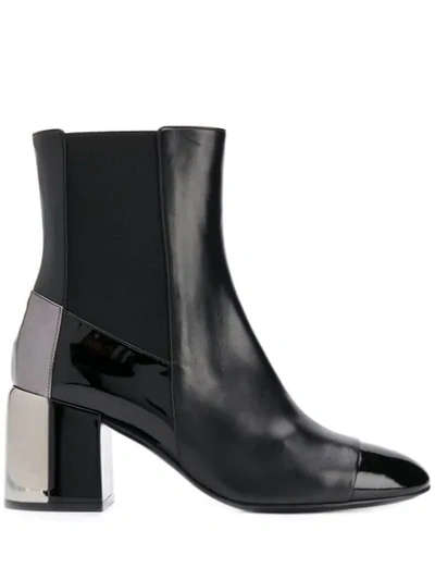 Casadei Block Heel Ankle Boots In Black