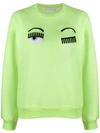 Chiara Ferragni Flirting Sweatshirt In Yellow