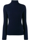 Allude Ribbed Sweatshirt In Blue