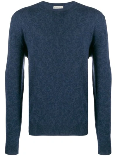 Etro Paisley Print Jumper In Blue