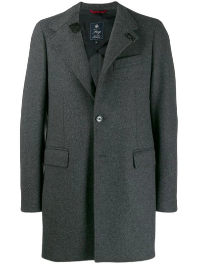 Fay Button-up Coat In Grey