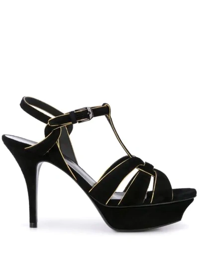 Saint Laurent Tribute Sandals In Black