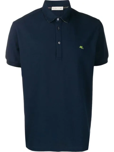 Etro Polo Shirt In Blue
