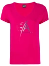 Ea7 Logo Print T-shirt In Pink