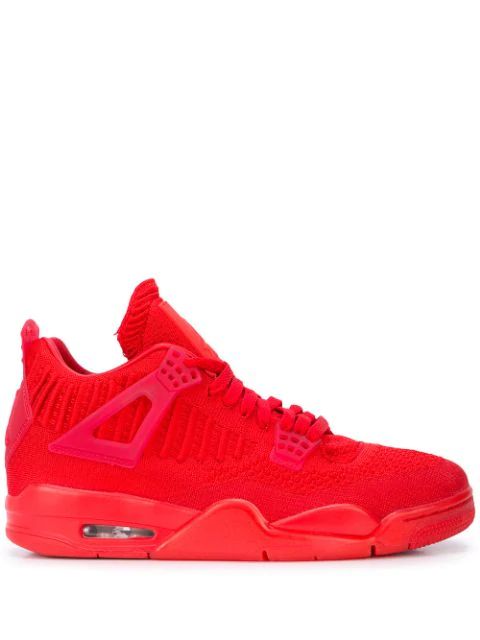 red flyknit jordan 4