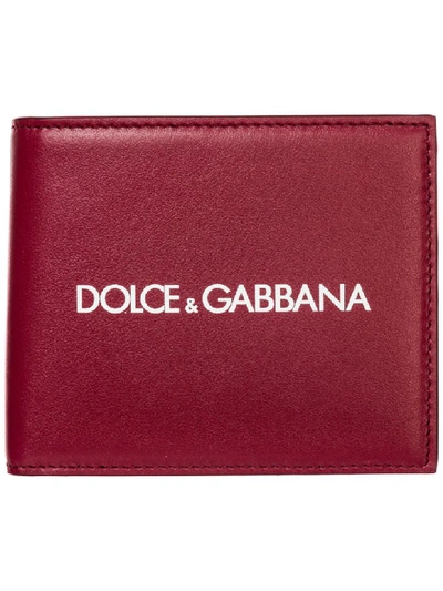 Dolce & Gabbana Lilium Wallet In Rosso
