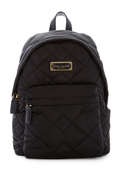 Marc Jacobs Quilted Nylon School Backpack In Black