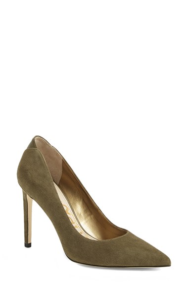 moss green pumps