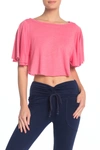 Free People Sweet Thing Flowy Sleeve T-shirt In Papaya
