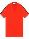 Gucci Oversize Viscose Shirt With Web In 6536 Orange