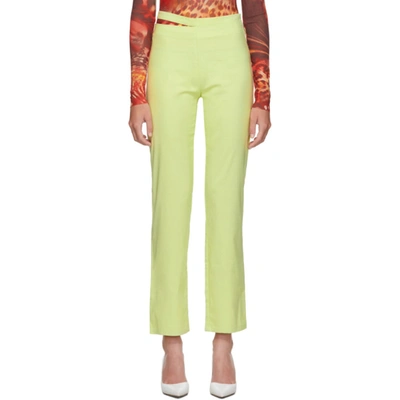 Miaou Yellow Maeve Trousers In Seedling