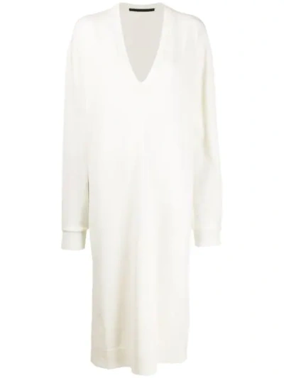Haider Ackermann Oversized Jumper Dress In White