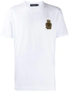 Dolce & Gabbana White Cotton T Shirt With Logo Patch